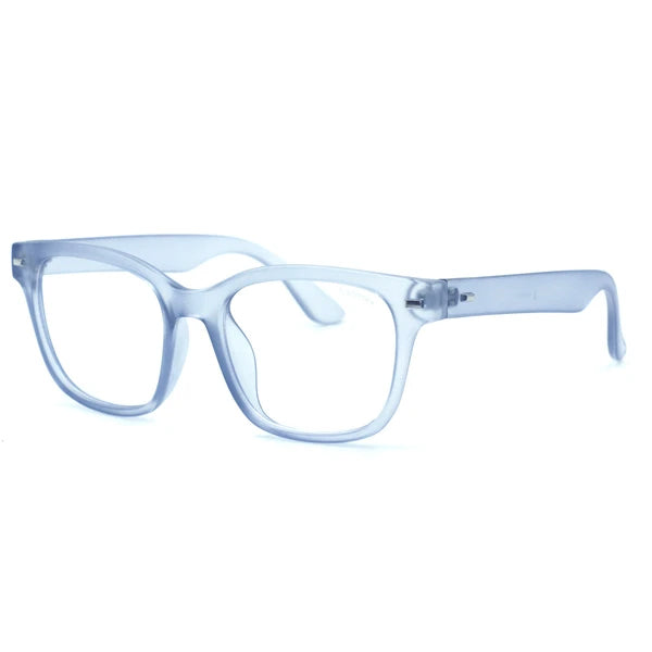 Square Anti Blue Light Glasses for Women - Stella Sky Blue - Side Details - TopFoxx