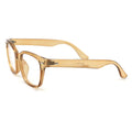 Square Prescription Glasses for Women - Stella Tan - Side Details - TopFoxx