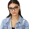 Square Prescription Glasses for Women - Stella Tortoise - Model - TopFoxx