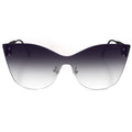 Futuristic Cat eye rimless Black gradient women's designer sunglasses Quay front 