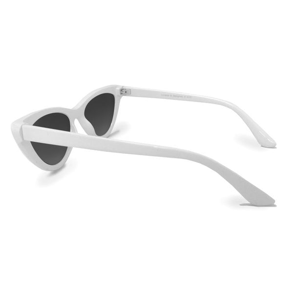Topfoxx Sunglasses Matrix Cat Eye White Frame Smoke Black Lens